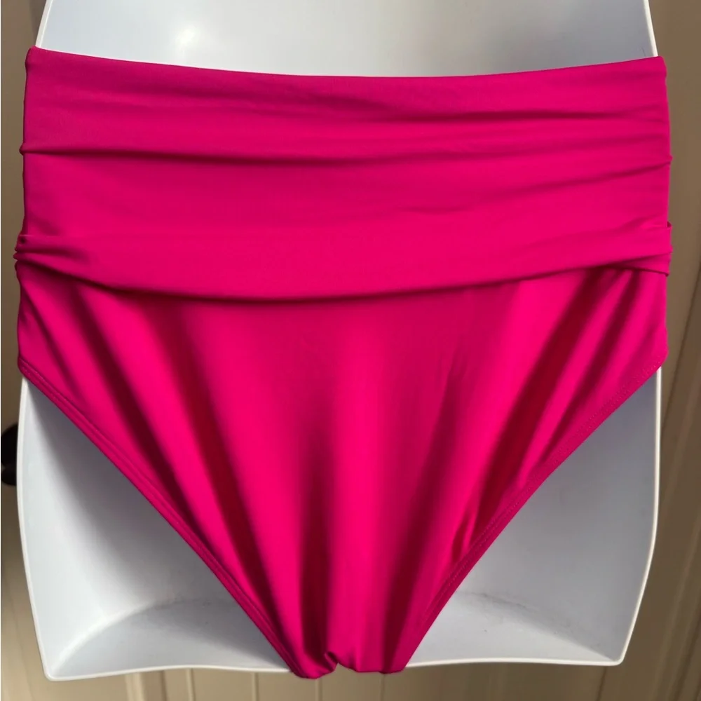 Vibrant Pink Hipster Cut w/Shirred Waistband, Size XL